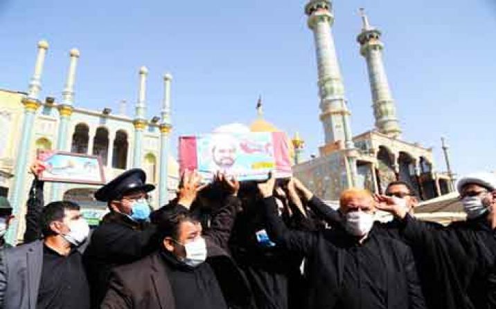 پیکر روحانی شهید مدافع حرم محمد مهدی مالامیری در قم تشییع شد پیکر روحانی شهید مدافع حرم محمد مهدی مالامیری در قم تشییع شد